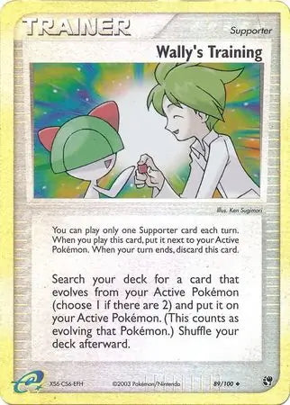 EX Sandstorm Wally's Training #89/100 reverse holo